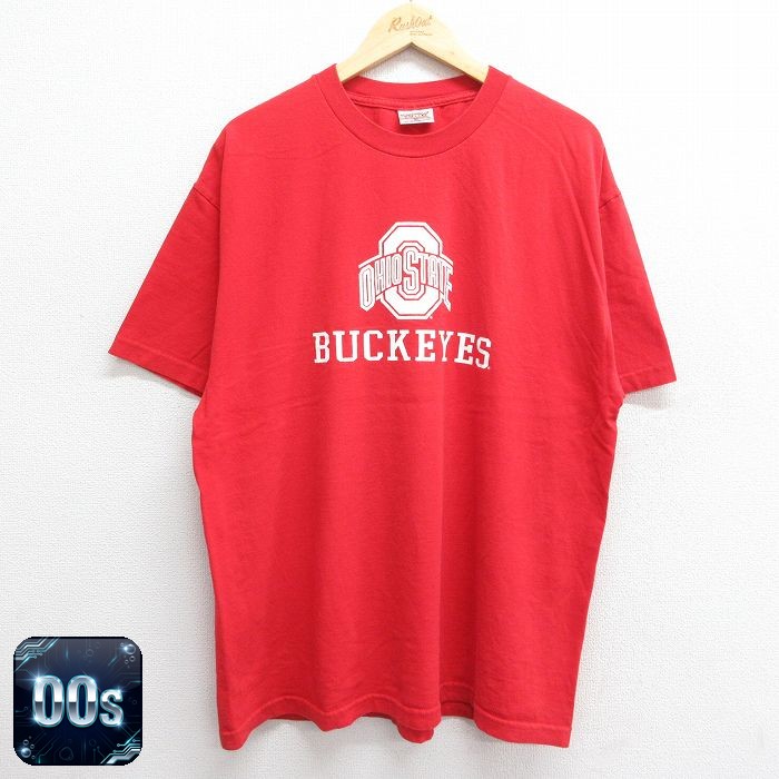 00s 半袖Tシャツ オハイオステイトバックアイズ レッド XL | 古着