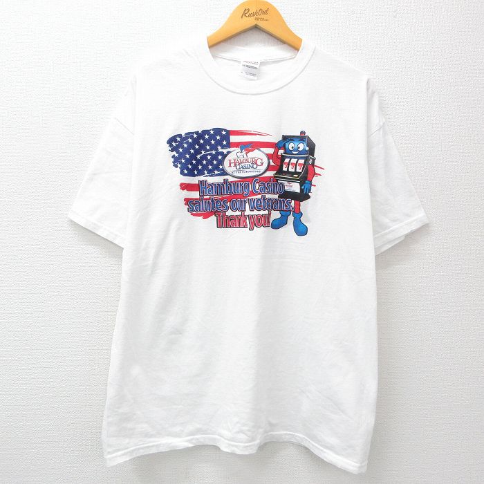 00s 半袖Tシャツ 星条旗 ホワイト XL | 古着