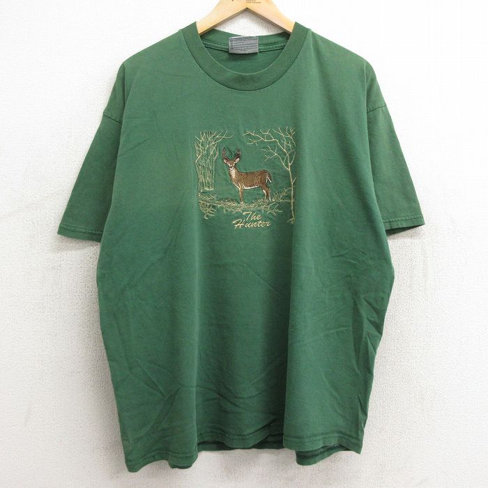 リー 00s 半袖Tシャツ シカ刺繍 グリーン XL | 古着