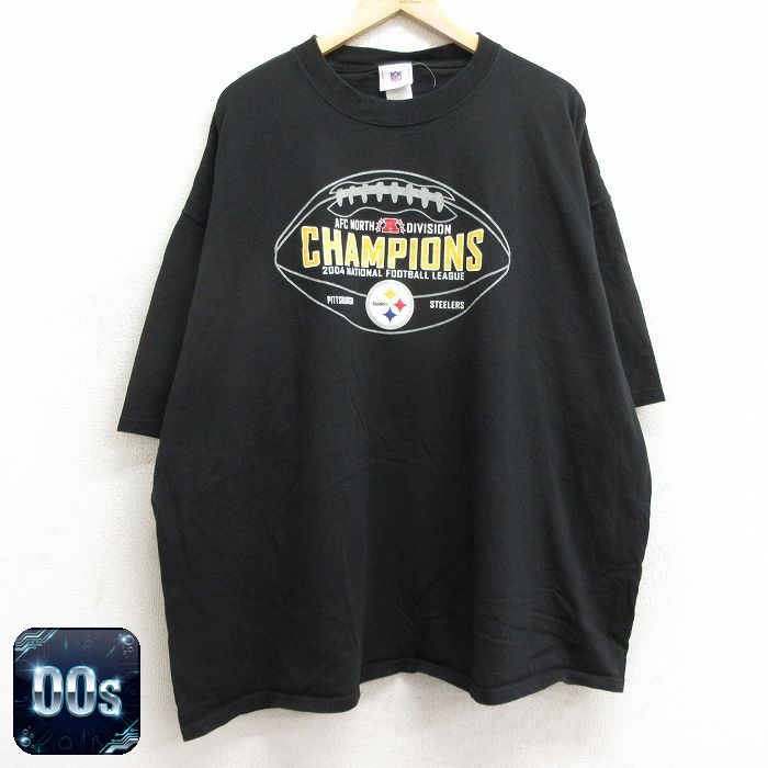 【50%OFF】00s 半袖Tシャツ ピッツバーグスティーラーズ ブラック XL | 古着