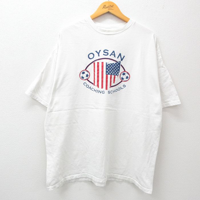 アディダス 00s 半袖Tシャツ 星条旗 ホワイト XL | 古着