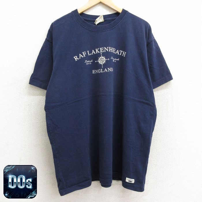 00s 半袖Tシャツ RAFレイクンヒース ネイビー XL | 古着