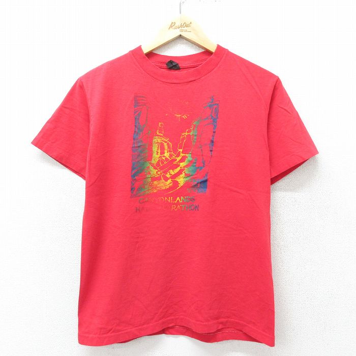 【50%OFF】80s 半袖Tシャツ CANYONLANDS レッド M | 古着