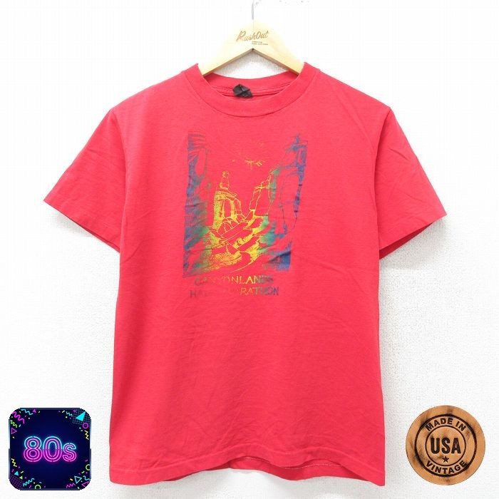 80s 半袖Tシャツ CANYONLANDS レッド M | 古着