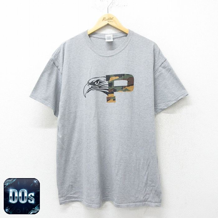 00s 半袖Tシャツ 鳥 グレー XL | 古着