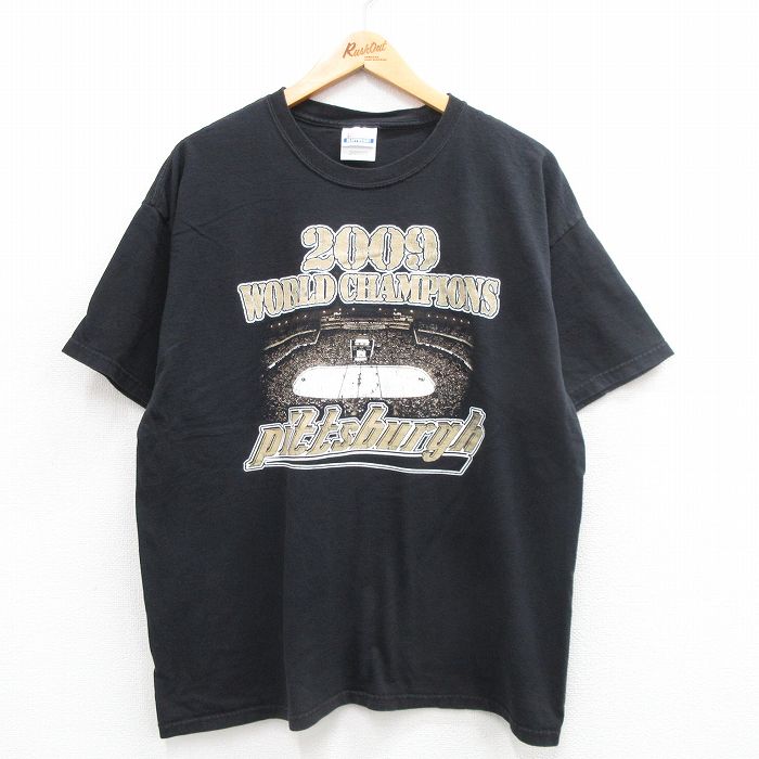 ヘインズ 00s 半袖Tシャツ アイスホッケー ブラック XL | 古着