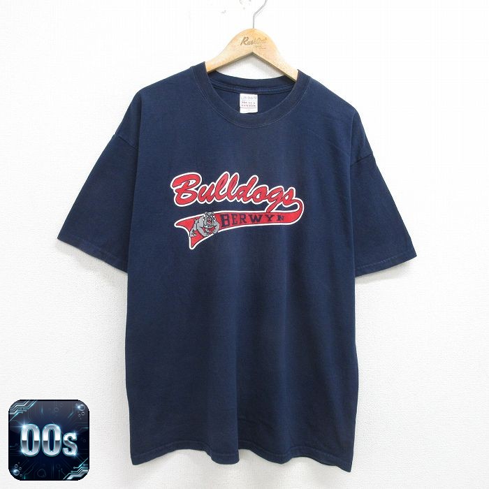 00s 半袖Tシャツ バーウィンブルドッグス ネイビー XL | 古着