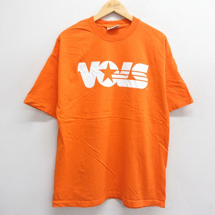 XL★古着 STEVE＆BARRYS 半袖 ビンテージ Tシャツ メンズ 00年代 00s VOLS 大きいサイズ コットン クルーネック オレンジ 24jun27 中古