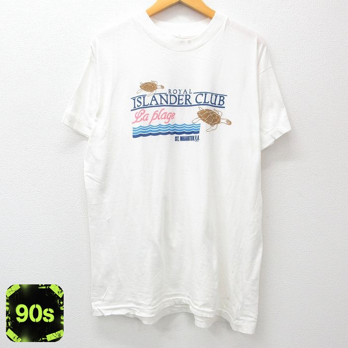90s 半袖Tシャツ カメ ホワイト XL | 古着