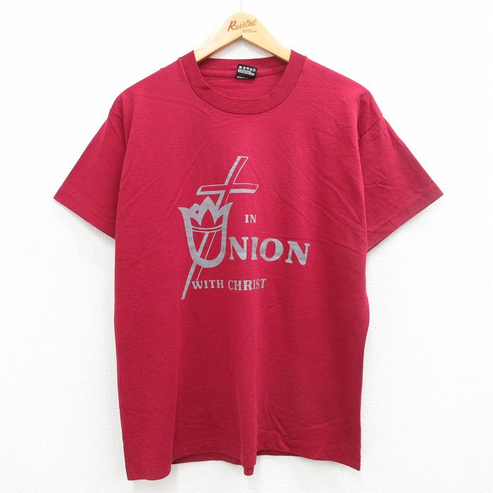 フルーツオブザルーム 90s 半袖Tシャツ UNION バーガンディ L | 古着
