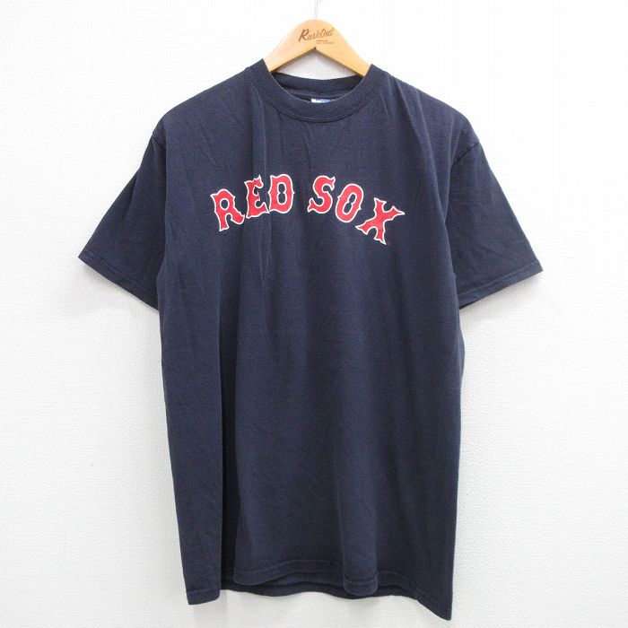 マジェスティック 00s 半袖Tシャツ ボストンレッドソックス ネイビー L | 古着