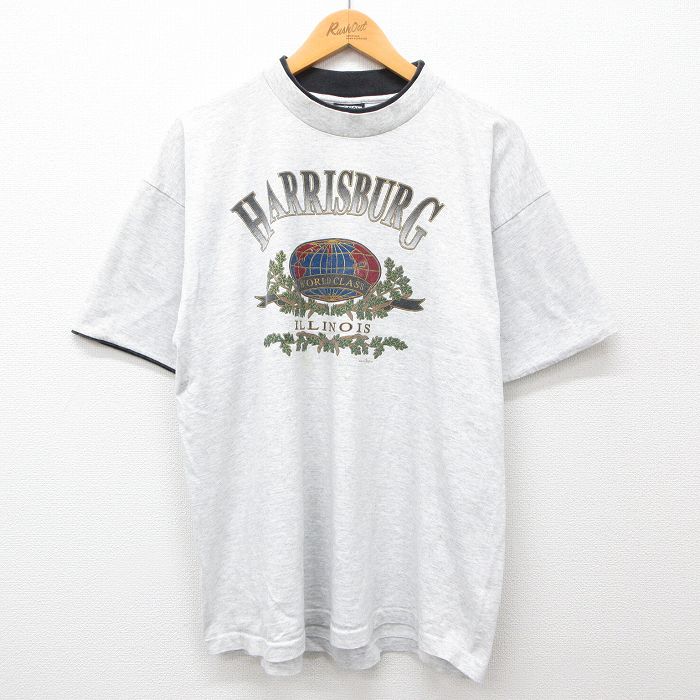 SIGNAL 90s 半袖Tシャツ 霜降り グレー XL | 古着