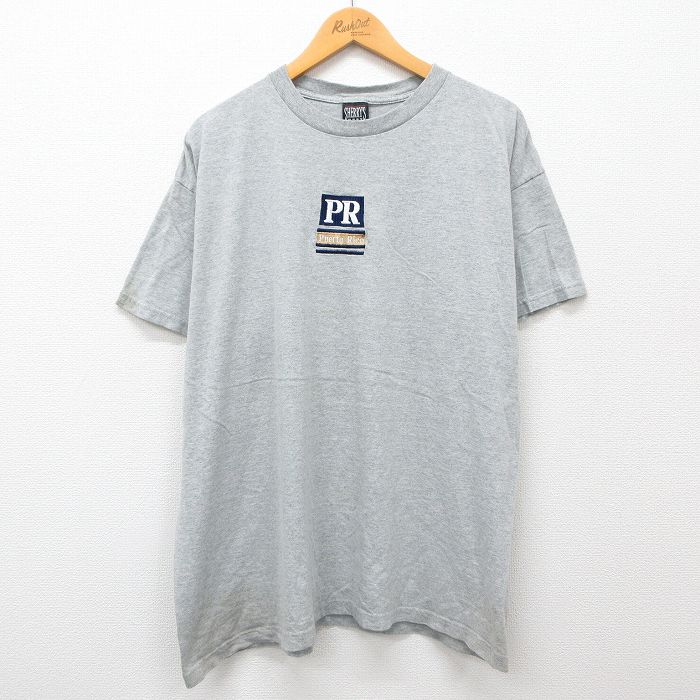 XL★古着 半袖 ビンテージ Tシャツ メンズ 00年代 00s プエルトリコ 大きいサイズ クルーネック グレー 霜降り 24jul01 中古