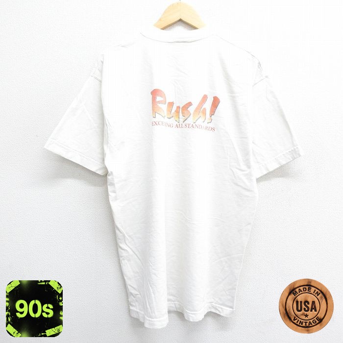 フルーツオブザルーム 90s 半袖Tシャツ Rush ホワイト XL | 古着