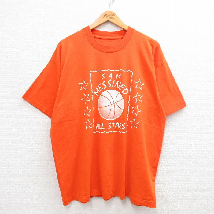 90s 半袖Tシャツ バスケットボール オレンジ XL | 古着