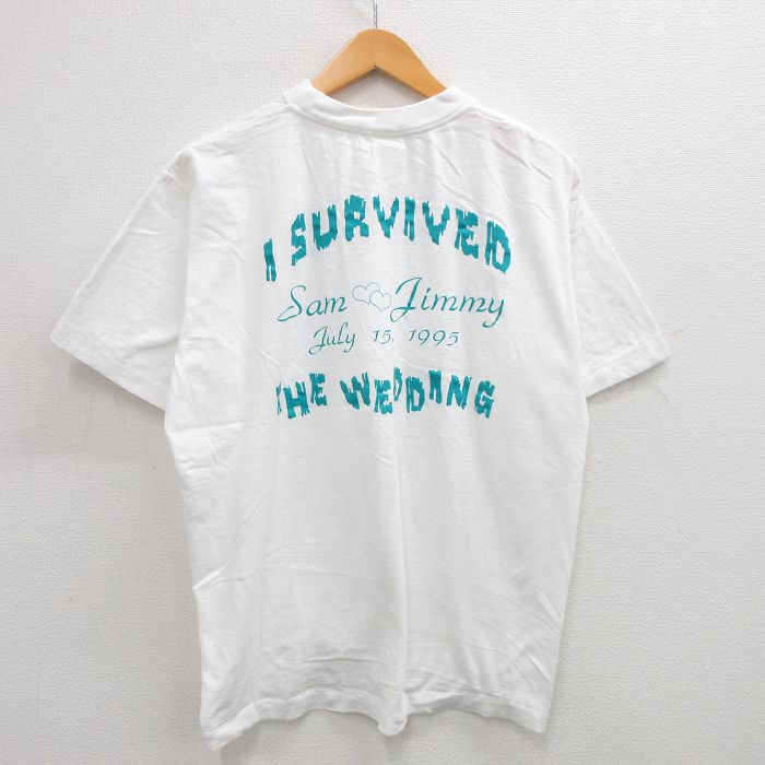 90s 半袖Tシャツ WEDDING ホワイト XL | 古着