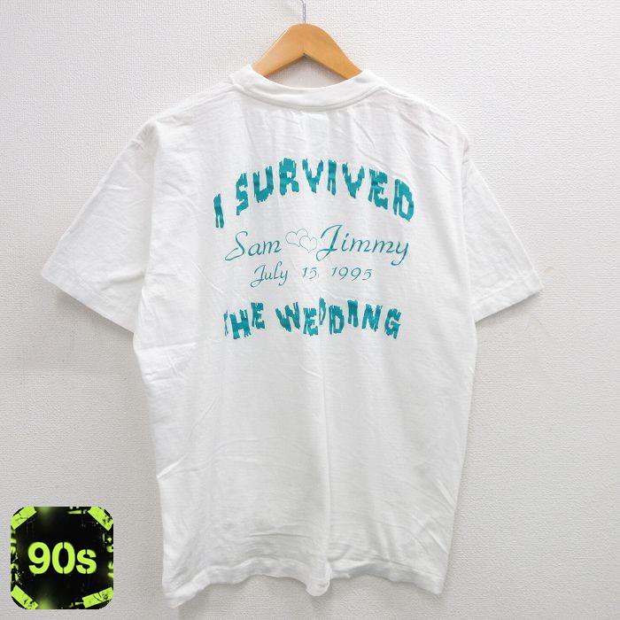 90s 半袖Tシャツ WEDDING ホワイト XL | 古着