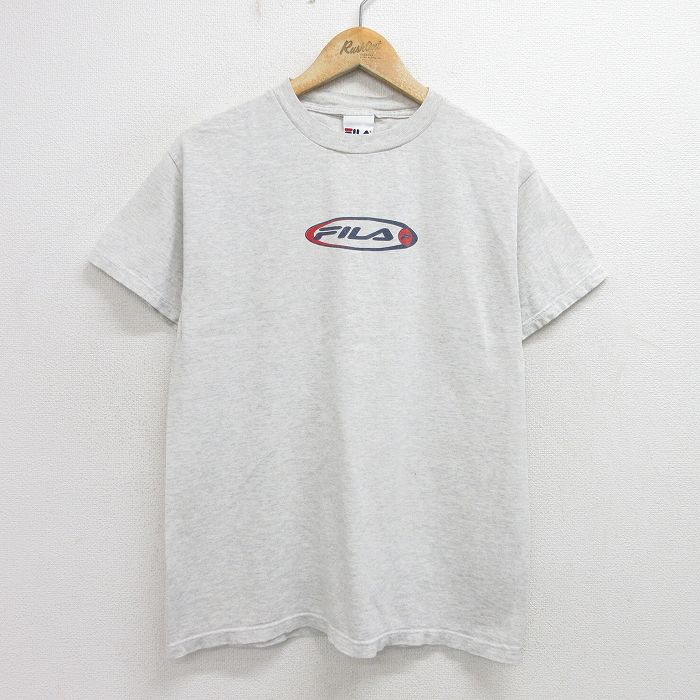 【50%OFF】フィラ 00s 半袖Tシャツ ビッグロゴ グレー M | 古着
