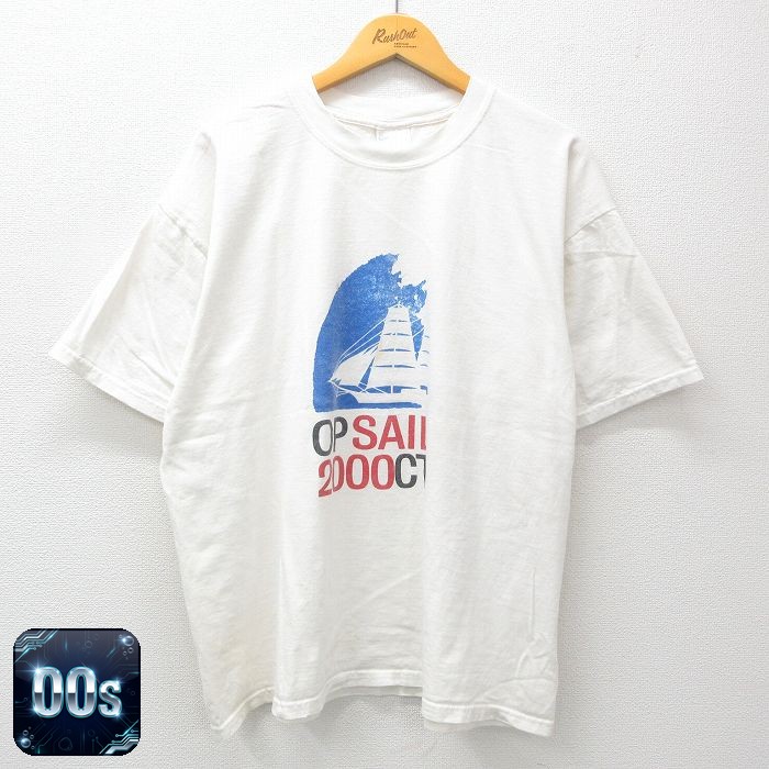 00s 半袖Tシャツ ヨット ホワイト XL | 古着