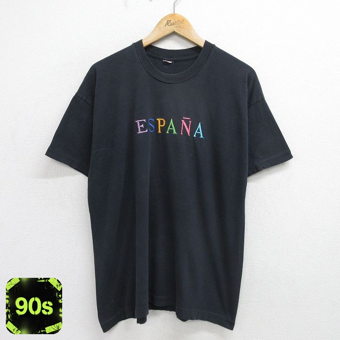 90s 半袖Tシャツ ESPANA ブラック XL | 古着