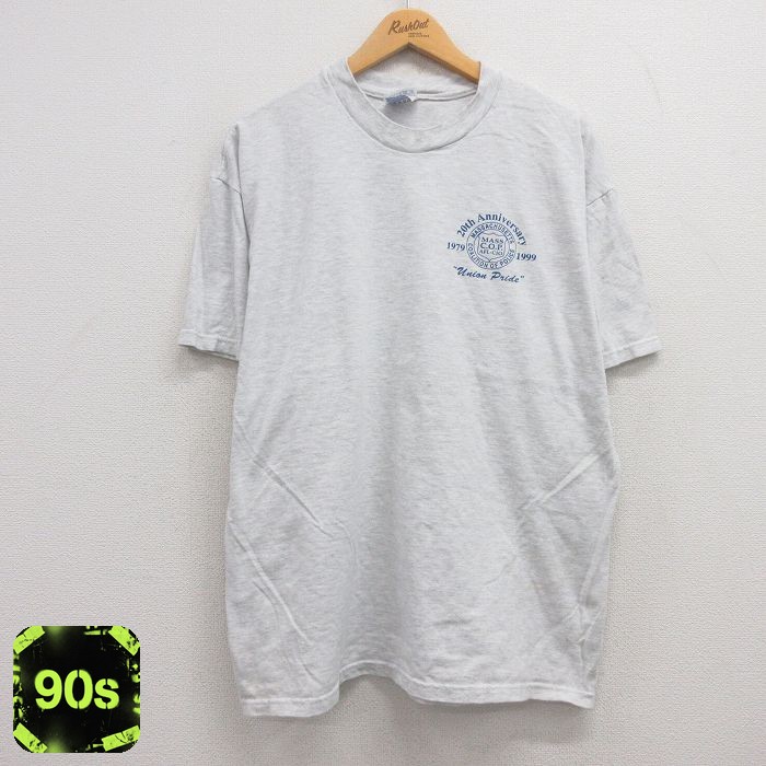 ヘインズ 90s 半袖Tシャツ マサチューセッツポリス グレー XL | 古着