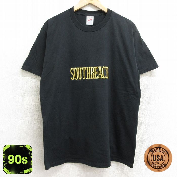 ジャージーズ 90s 半袖Tシャツ サウスビーチ ブラック L | 古着