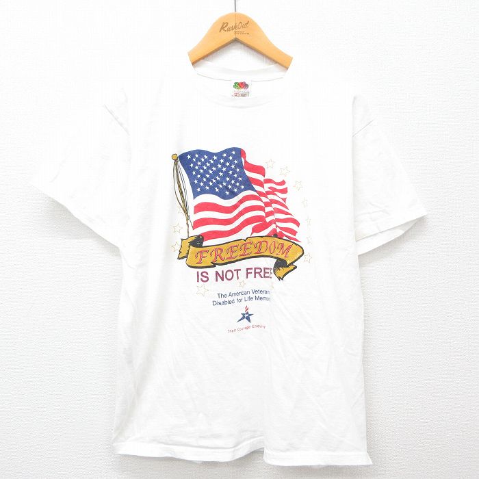 フルーツオブザルーム 00s 半袖Tシャツ FREEDOM ホワイト L | 古着