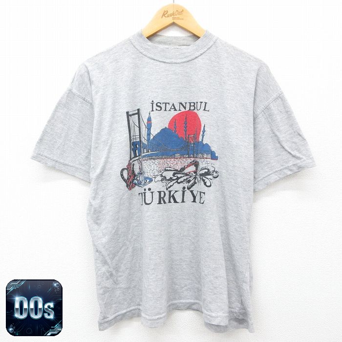 00s 半袖Tシャツ イスタンブール グレー霜降り XL | 古着