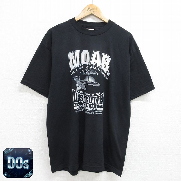 TULTEX 00s 半袖Tシャツ MOAB戦闘機 ブラック XL | 古着