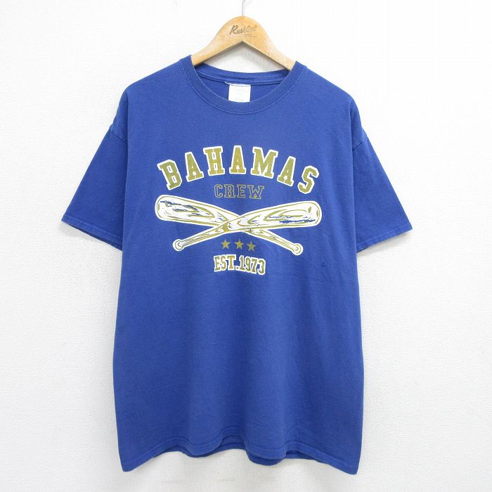 00s 半袖Tシャツ バハマバット ネイビー XL | 古着