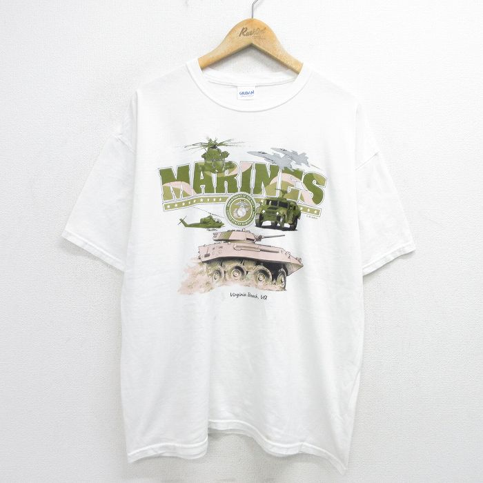 00s 半袖Tシャツ ミリタリー ホワイト XL | 古着