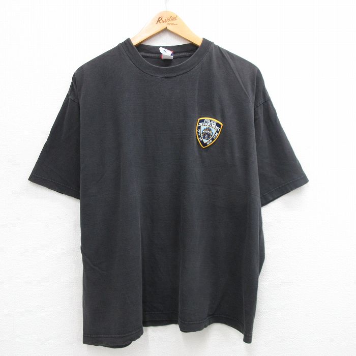 00s 半袖Tシャツ POLIC ニューヨーク ブラック XL | 古着