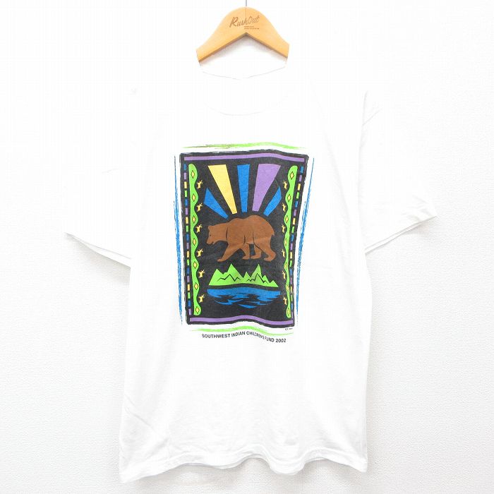 00s 半袖Tシャツ クマ ホワイト L | 古着
