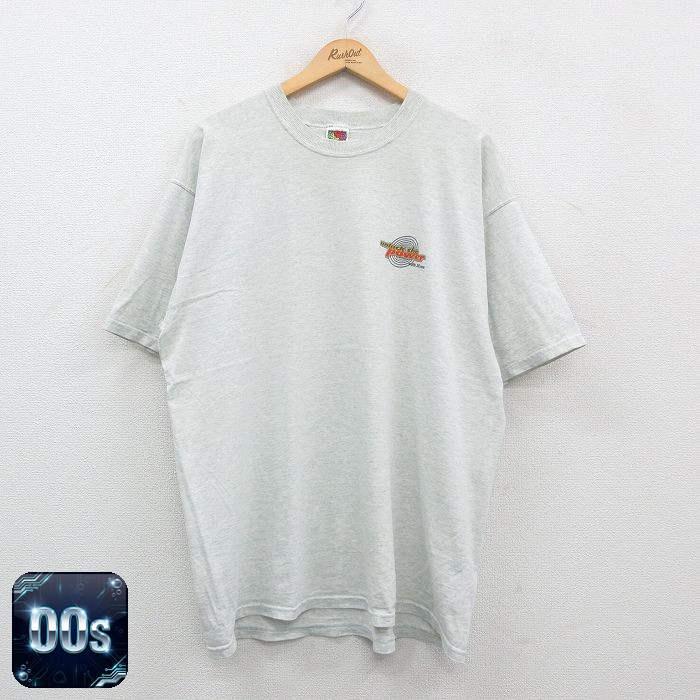 フルーツオブザルーム 00s 半袖Tシャツ 3com Power グレー メンズXL相当 | 古着
