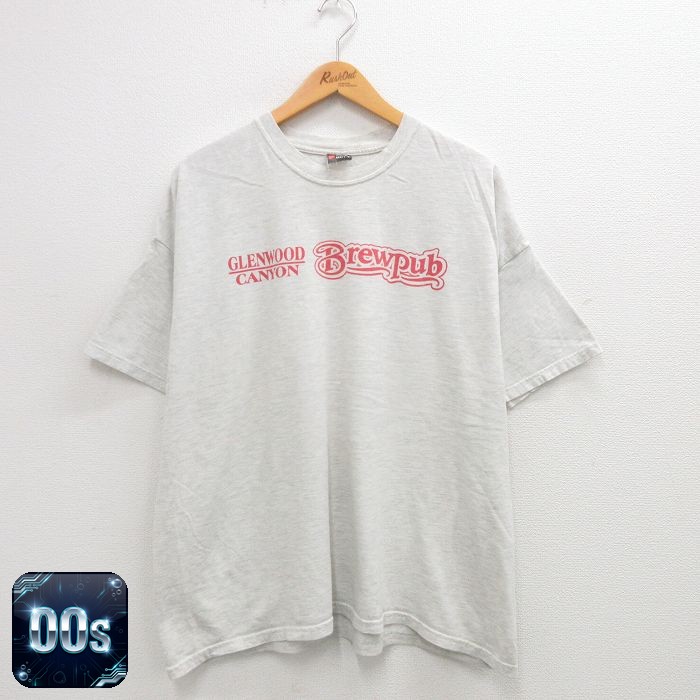 ヘインズ 00s 半袖Tシャツ GLENWOOD CANYON グレー XL | 古着