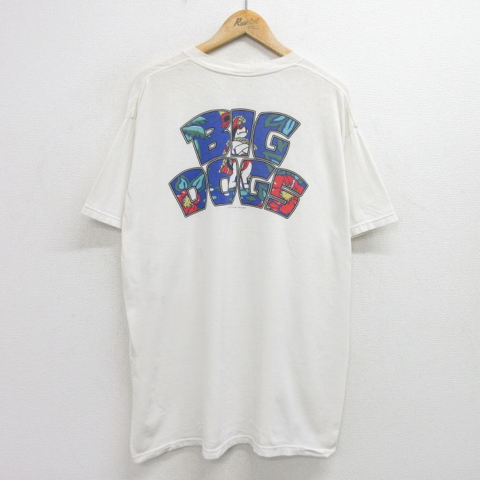 ビッグドッグス 90s 半袖Tシャツ ビッグロゴ ホワイト XL | 古着