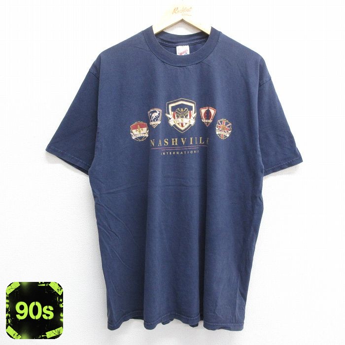 ジャージーズ 90s 半袖Tシャツ ナッシュビル ネイビー XL | 古着