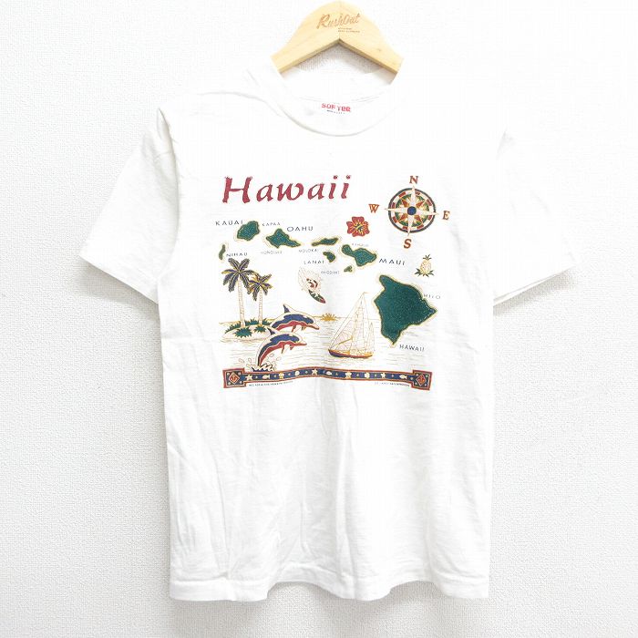 90s 半袖Tシャツ ハワイイルカ ホワイト S | 古着