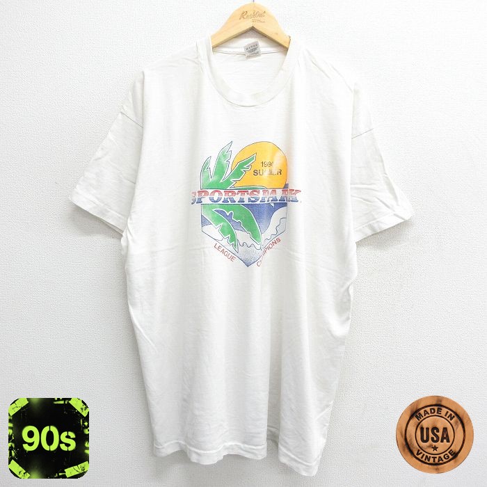 【50%OFF】フルーツオブザルーム 90s 半袖Tシャツ SPORTSPARK ホワイト XL | 古着