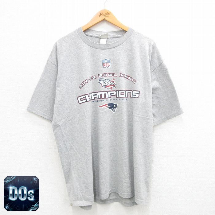 【50%OFF】リー 00s 半袖Tシャツ NFL ニューイングランドペイトリオッツ グレー XL | 古着