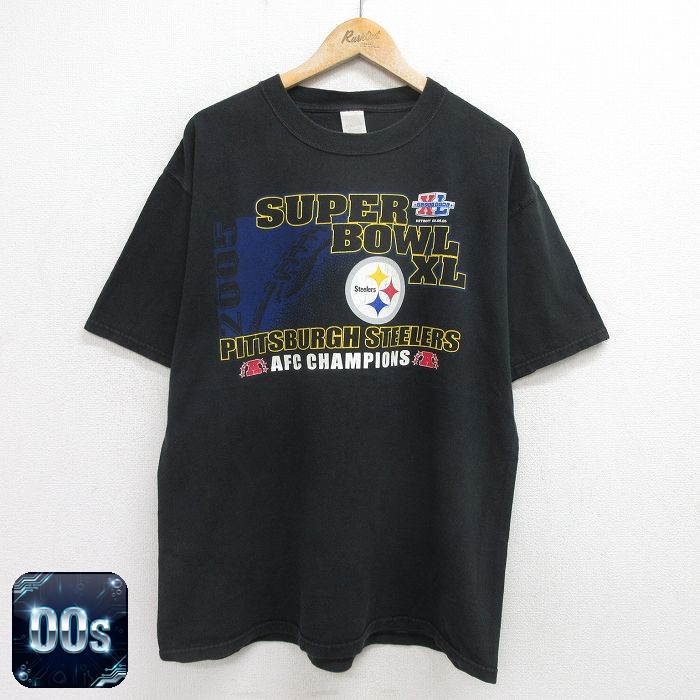 【50%OFF】00s 半袖Tシャツ ピッツバーグスティーラーズ ブラック XL | 古着