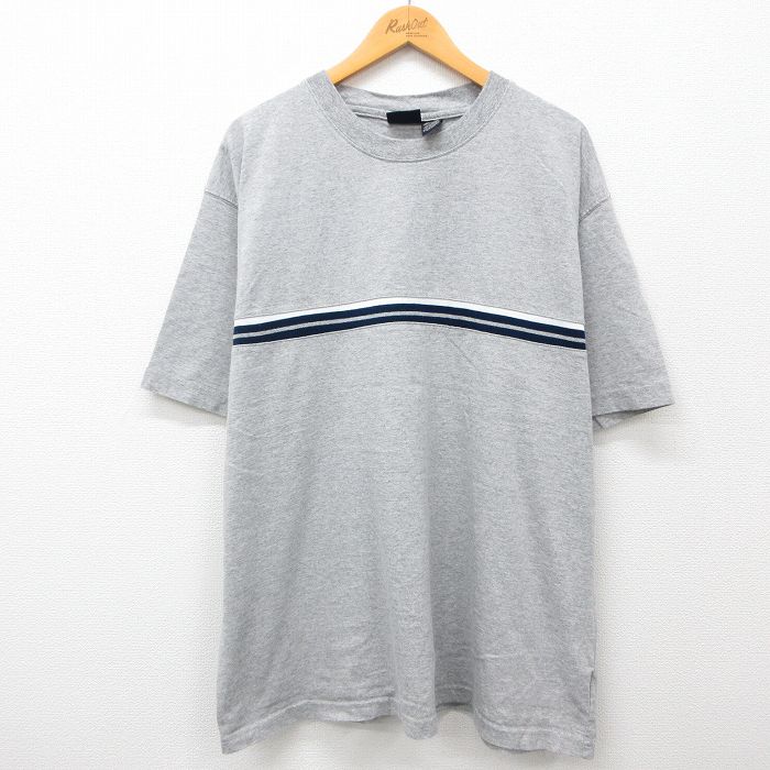 【50%OFF】XL★古着 ルート66 半袖 ビンテージ Tシャツ メンズ 00年代 00s 無地 大きいサイズ クルーネック グレー 霜降り 24jul23 中古