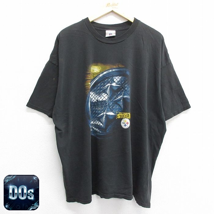 【50%OFF】00s 半袖Tシャツ ピッツバーグスティーラーズ ブラック XL | 古着