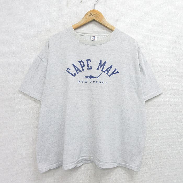 00s 半袖Tシャツ CAPE MAY サメ グレー XL | 古着