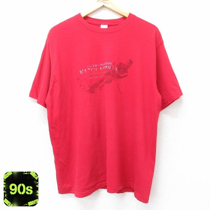90s 半袖Tシャツ ウォータースポーツ レッド メンズXL相当 | 古着