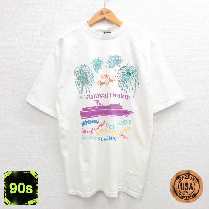90s 半袖Tシャツ 船 ホワイト L | 古着