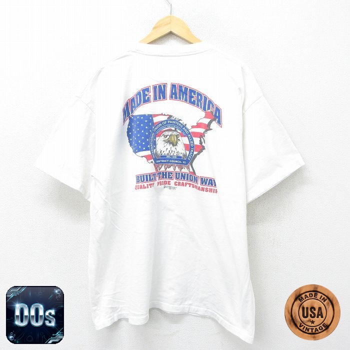 00s 半袖Tシャツ 鳥 ホワイト XL | 古着