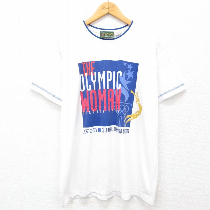 90s 半袖Tシャツ アトランタオリンピック ホワイト L | 古着