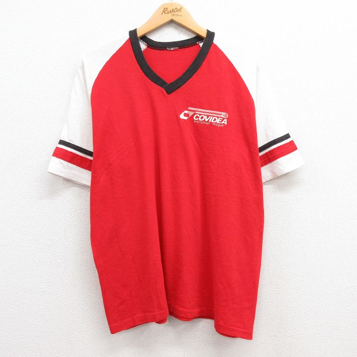 80s 半袖Tシャツ COVIDEA レッド L | 古着