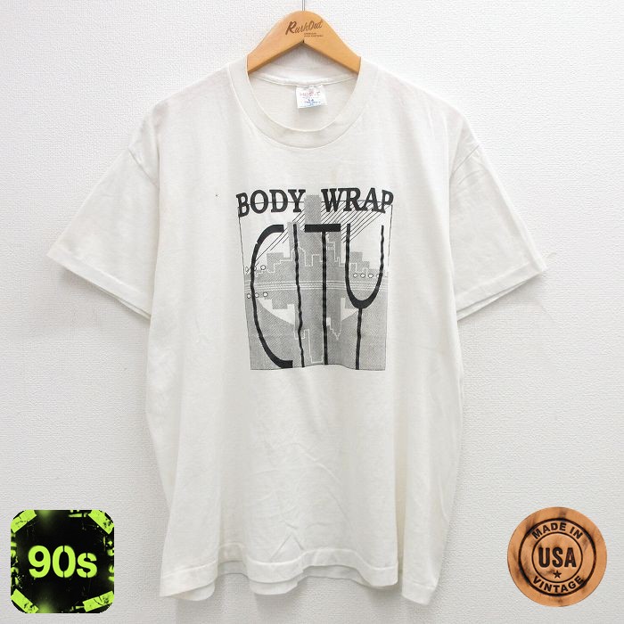90s 半袖Tシャツ BODY WRAP CITY ホワイト XL | 古着